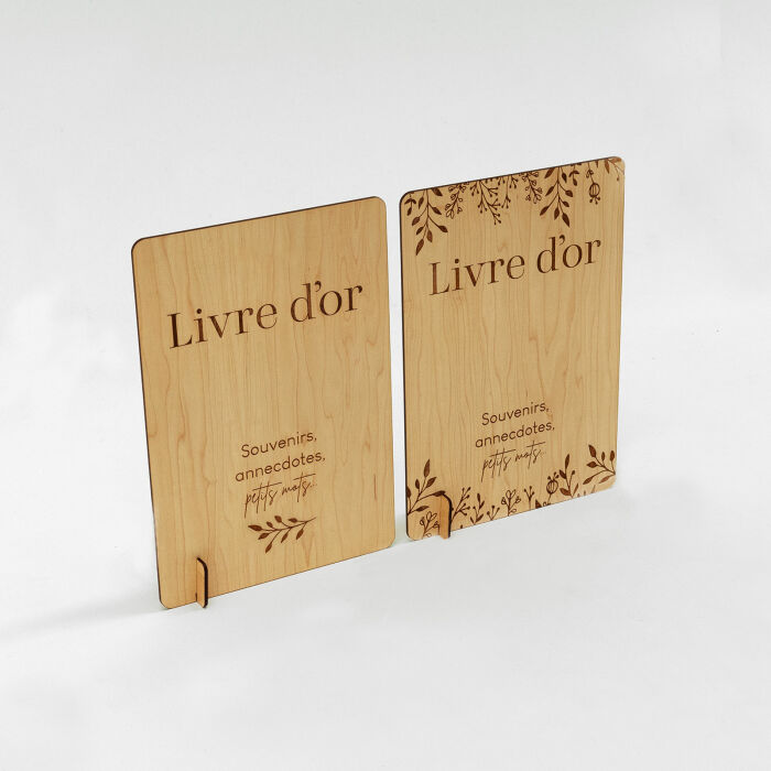 Panneau livre d'or illustré bois 243x346 - Bohème